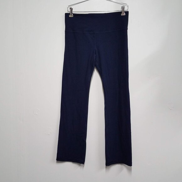 Athleta Elation Straight Leg Pants Blue Womens Large Petite L/P Stretch Athletic - Picture 1 of 6